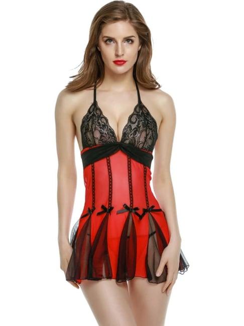 fims: fashion is my style red lace work babydoll