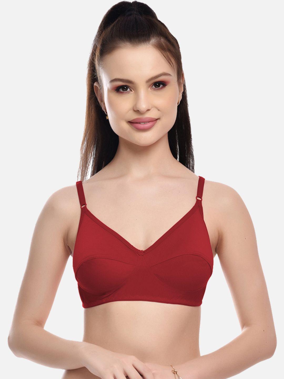 fims maroon non-padded full coverage everyday bra