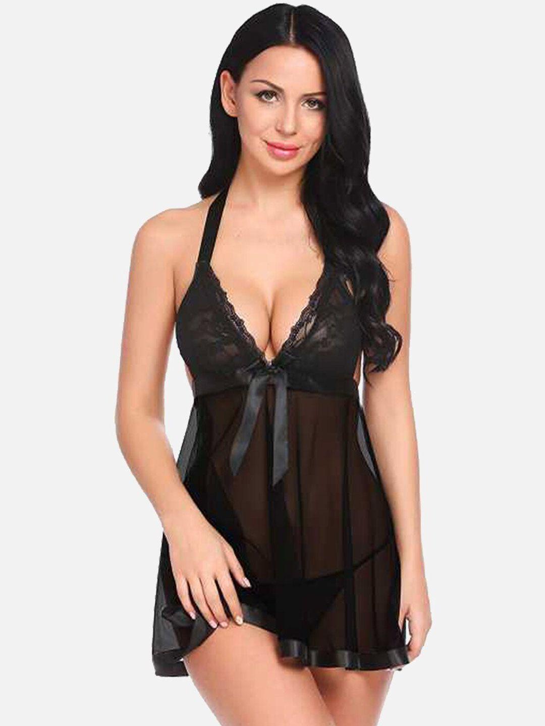 fims net halter neck baby doll