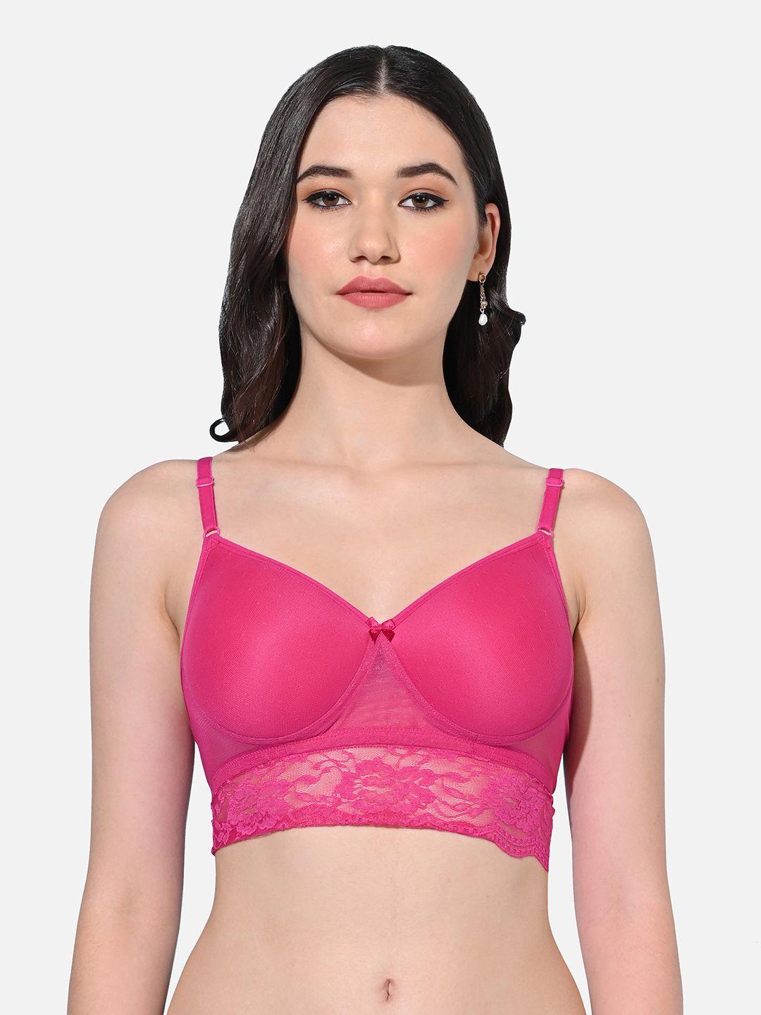 fims non-wired full coverage seamless lace everyday bra with all day comfort