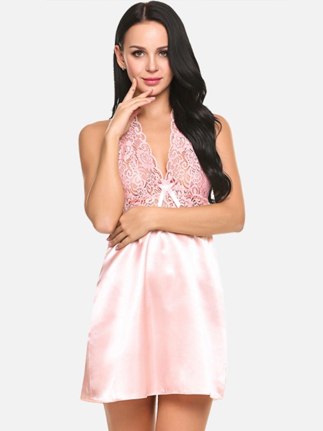 fims satin halter neck baby doll