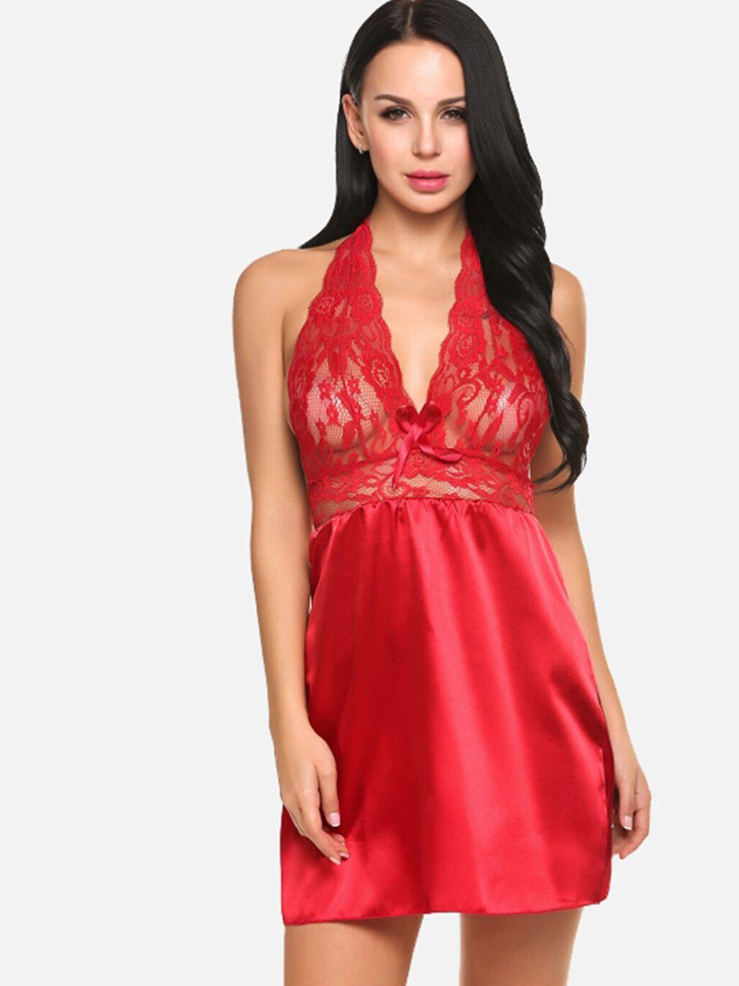 fims satin halter neck baby doll