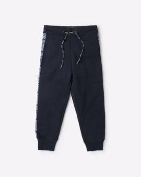 finch joggers with brand tape