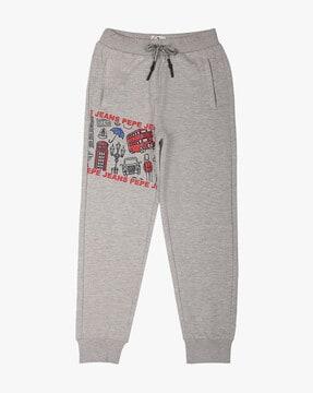 finch joggers with brand print