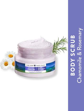 find your happy place - under the starlit sky exfoliating body scrub chamomile & rosemary 250g