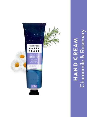 find your happy place - under the starlit sky scented hand cream chamomile & rosemary 30g