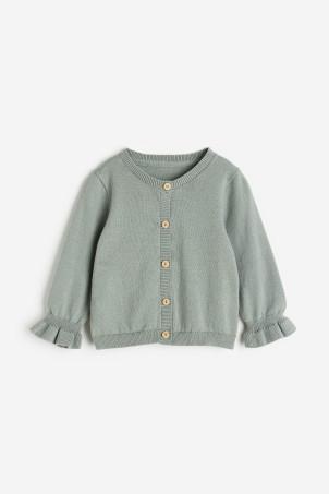 fine-knit cotton cardigan