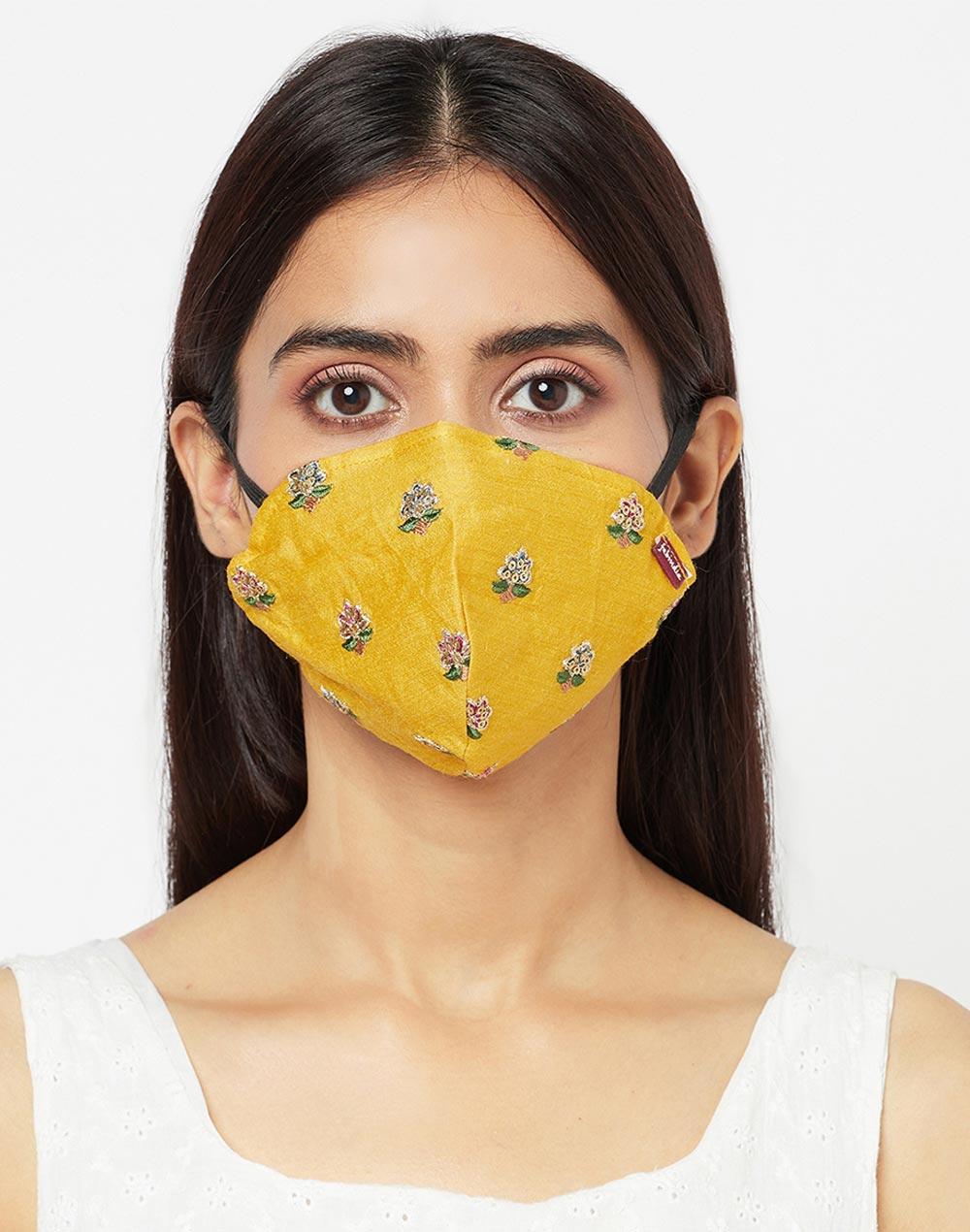 fiori embroidered face mask
