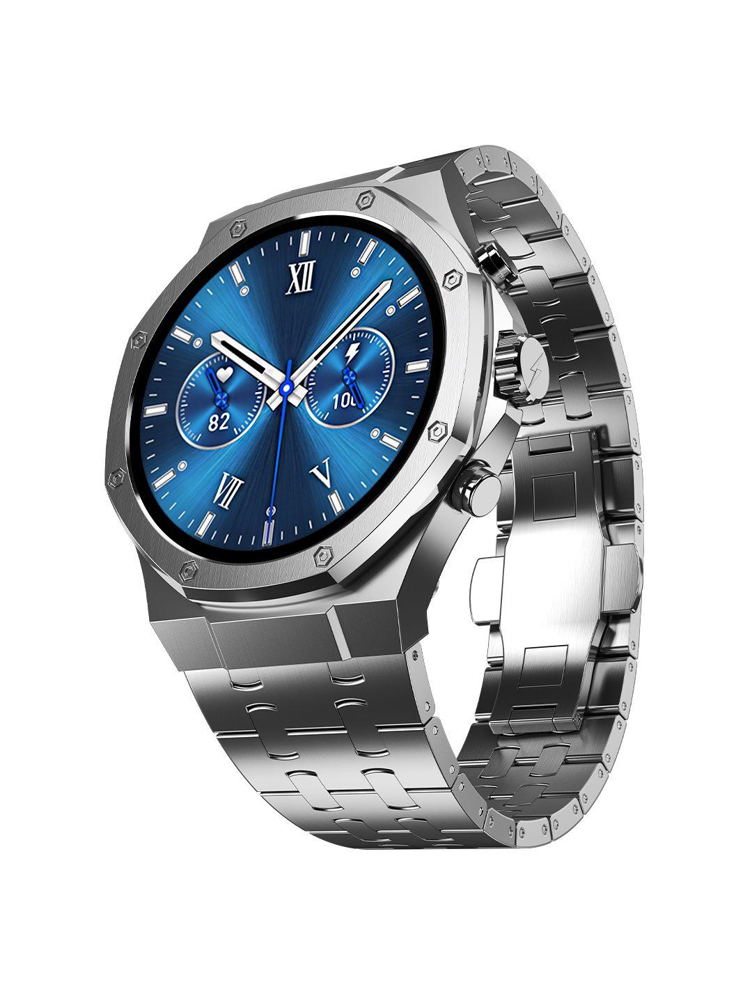 fire-boltt royale luxury stainless steel smart watch with 1.43 amoled display