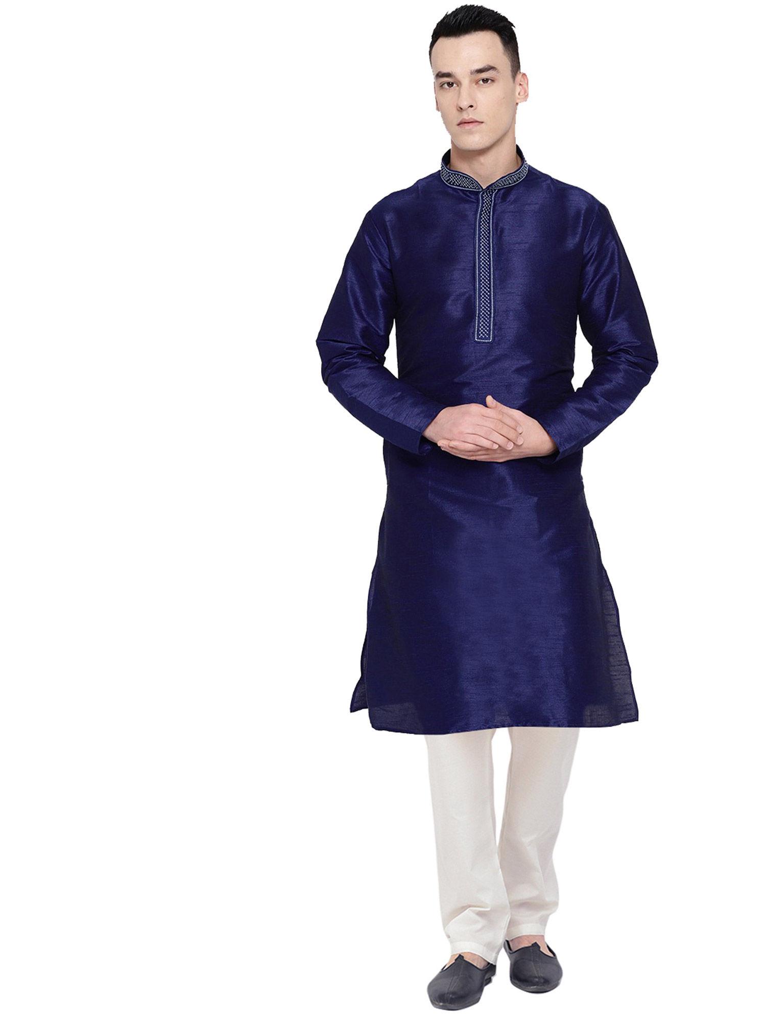 firozi embroidered kurta for men (set of 2)