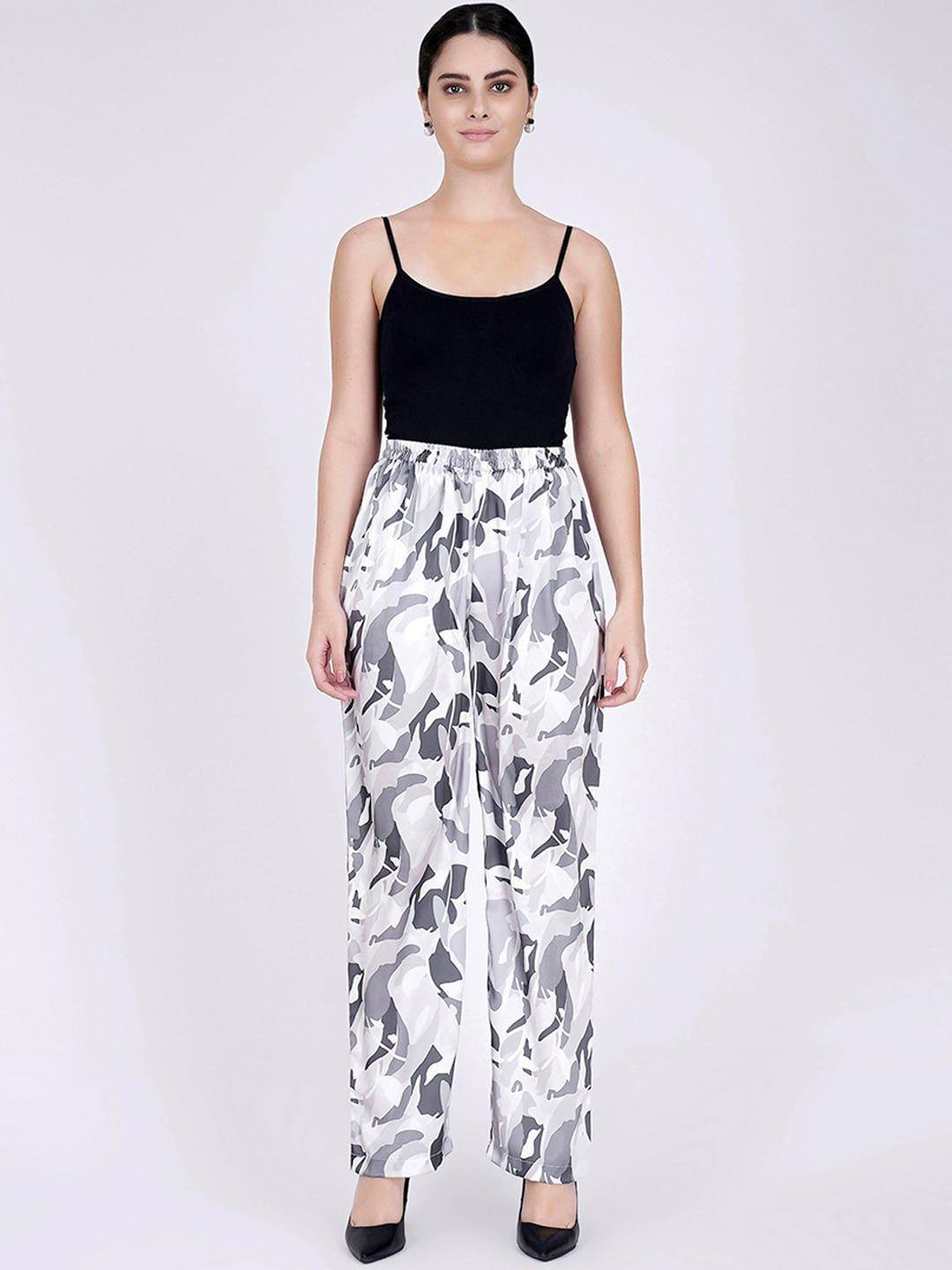 first resort by ramola bachchan abstract printed comfort trousers
