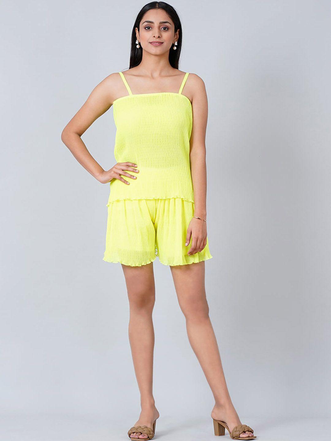 first resort by ramola bachchan camisole & shorts co-ords