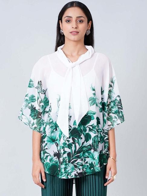 first resort by ramola bachchan green floral top