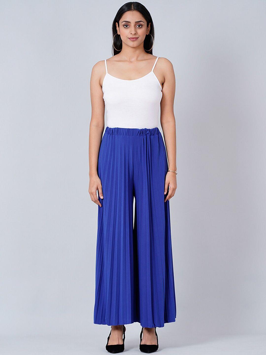 first resort by ramola bachchan women relaxed pleated trousers