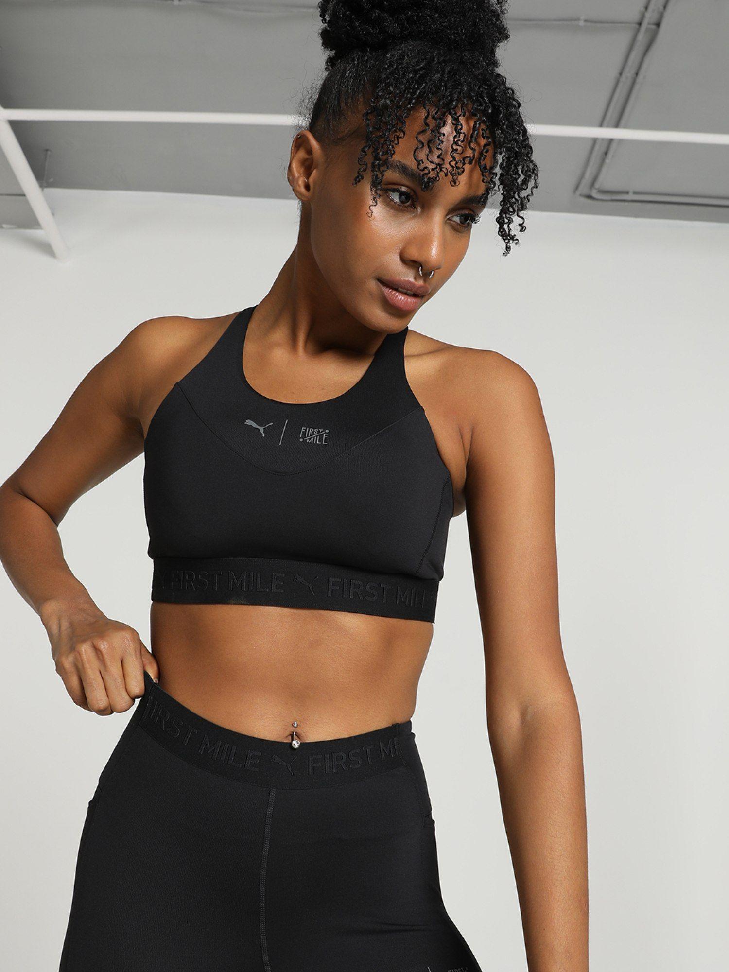 first mile high impact women black sports bra