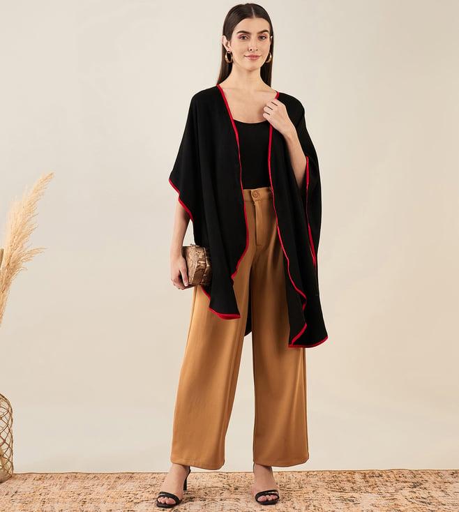 first resort by ramola bachchan black cashmere cape