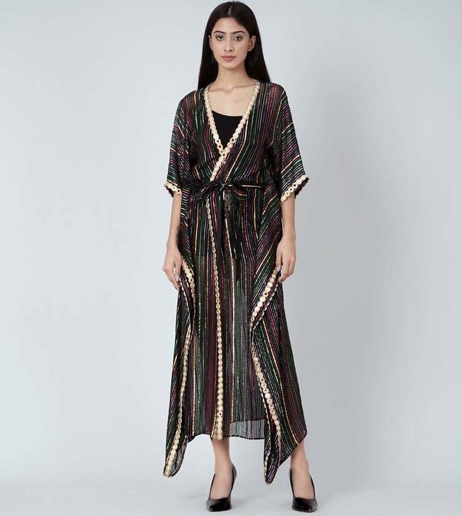 first resort by ramola bachchan black lurex cover-up