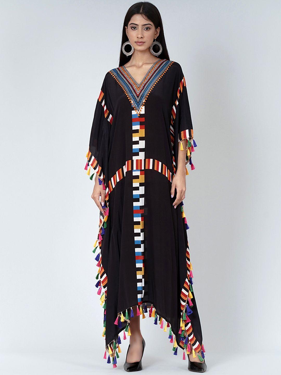 first resort by ramola bachchan crepe kaftan maxi dress