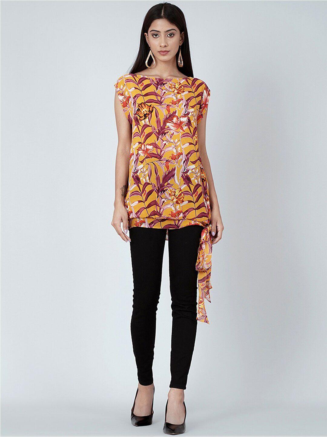 first resort by ramola bachchan floral print extended sleeves top