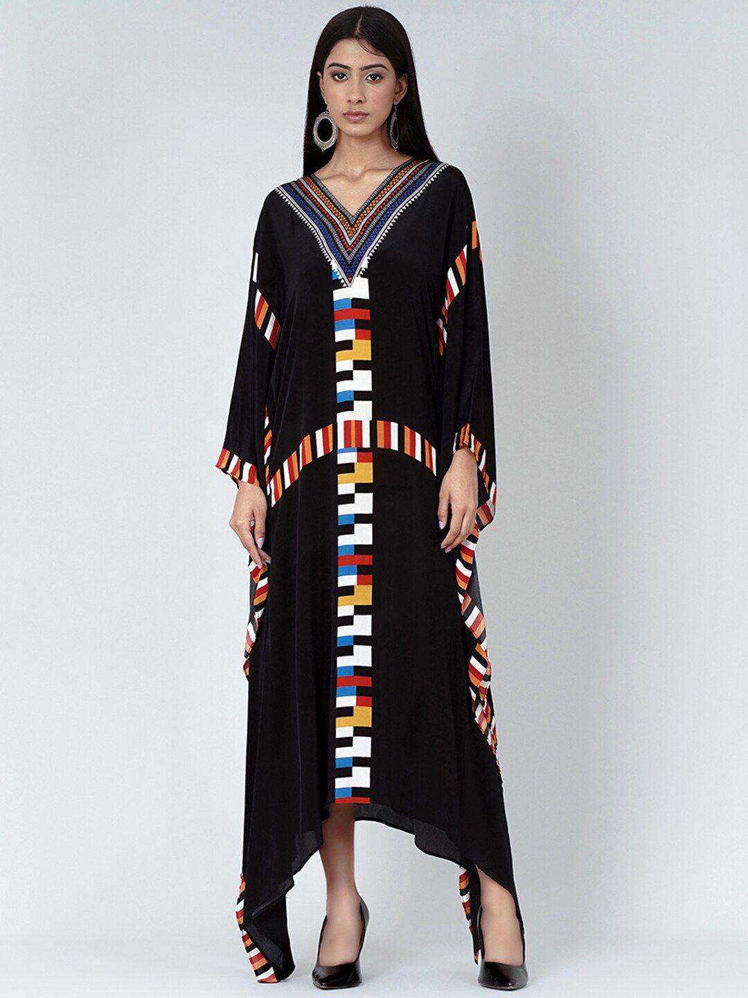 first resort by ramola bachchan geometric printed crepe maxi dress