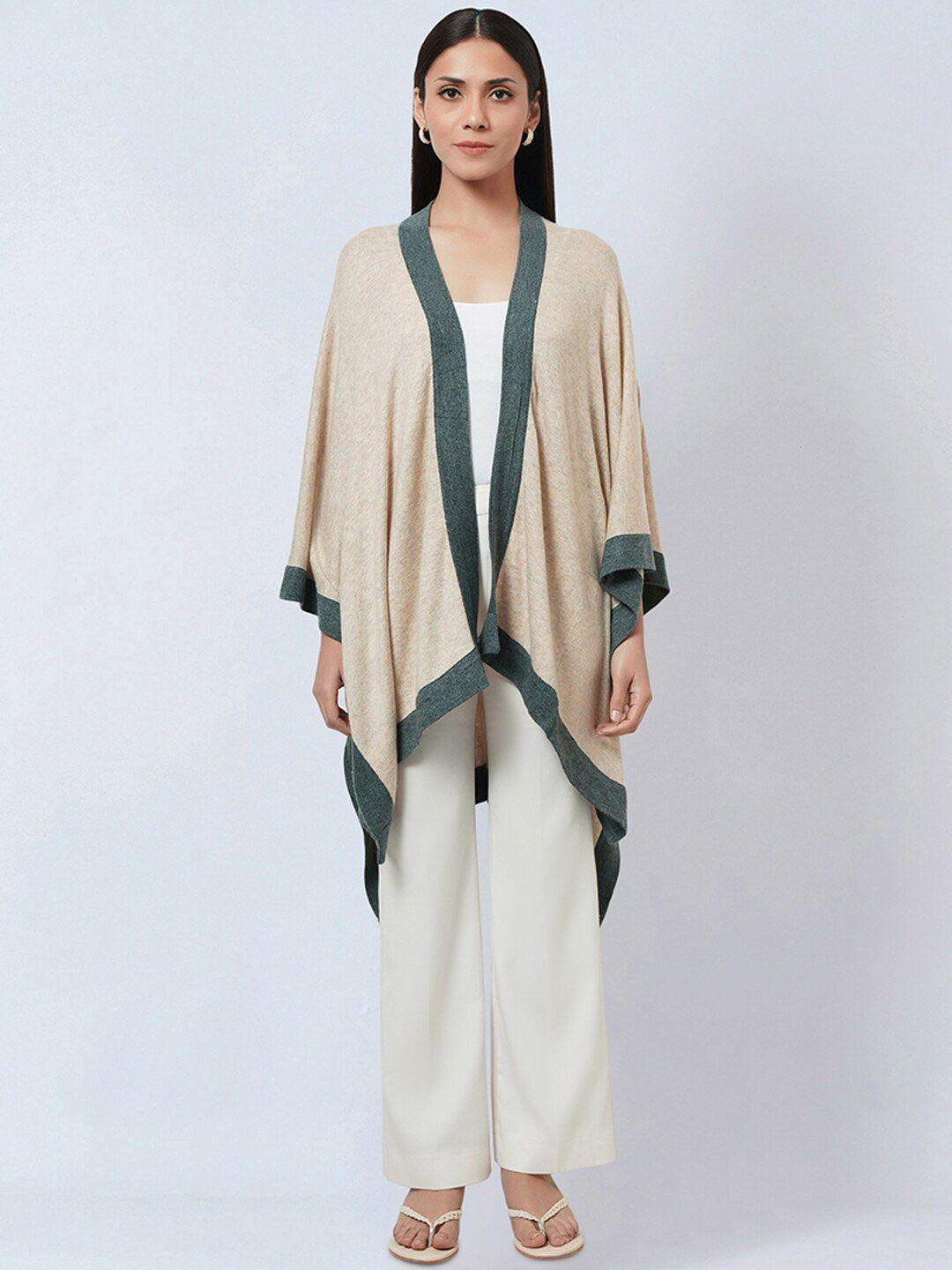 first resort by ramola bachchan open front longline shrug