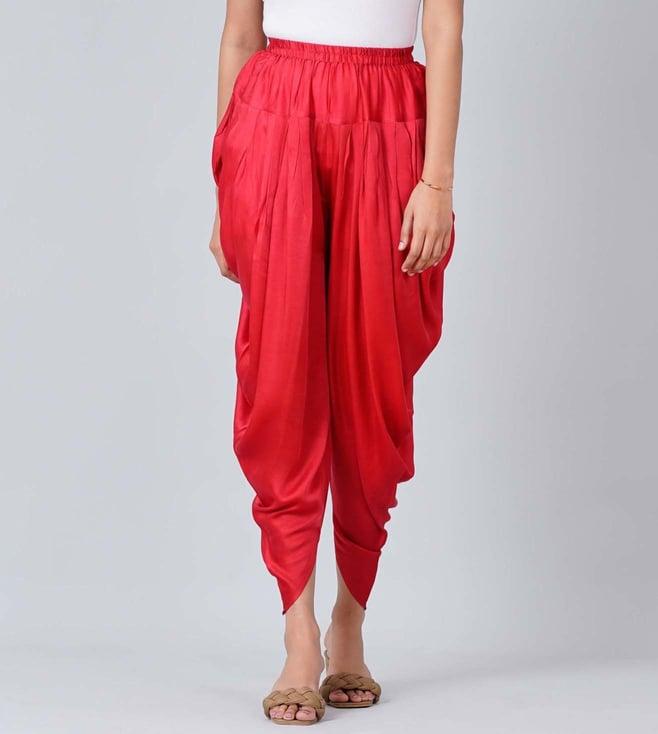 first resort by ramola bachchan red dhoti pants