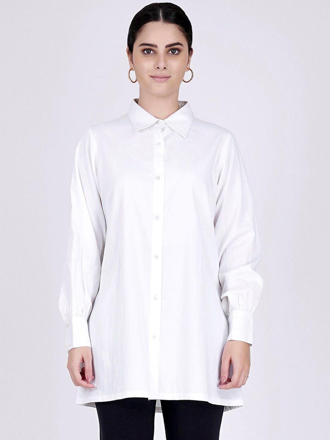 first resort by ramola bachchan spread collar tailored fit satin casual shirt