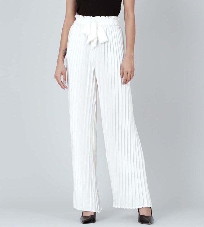 first resort by ramola bachchan white pleated palazzo