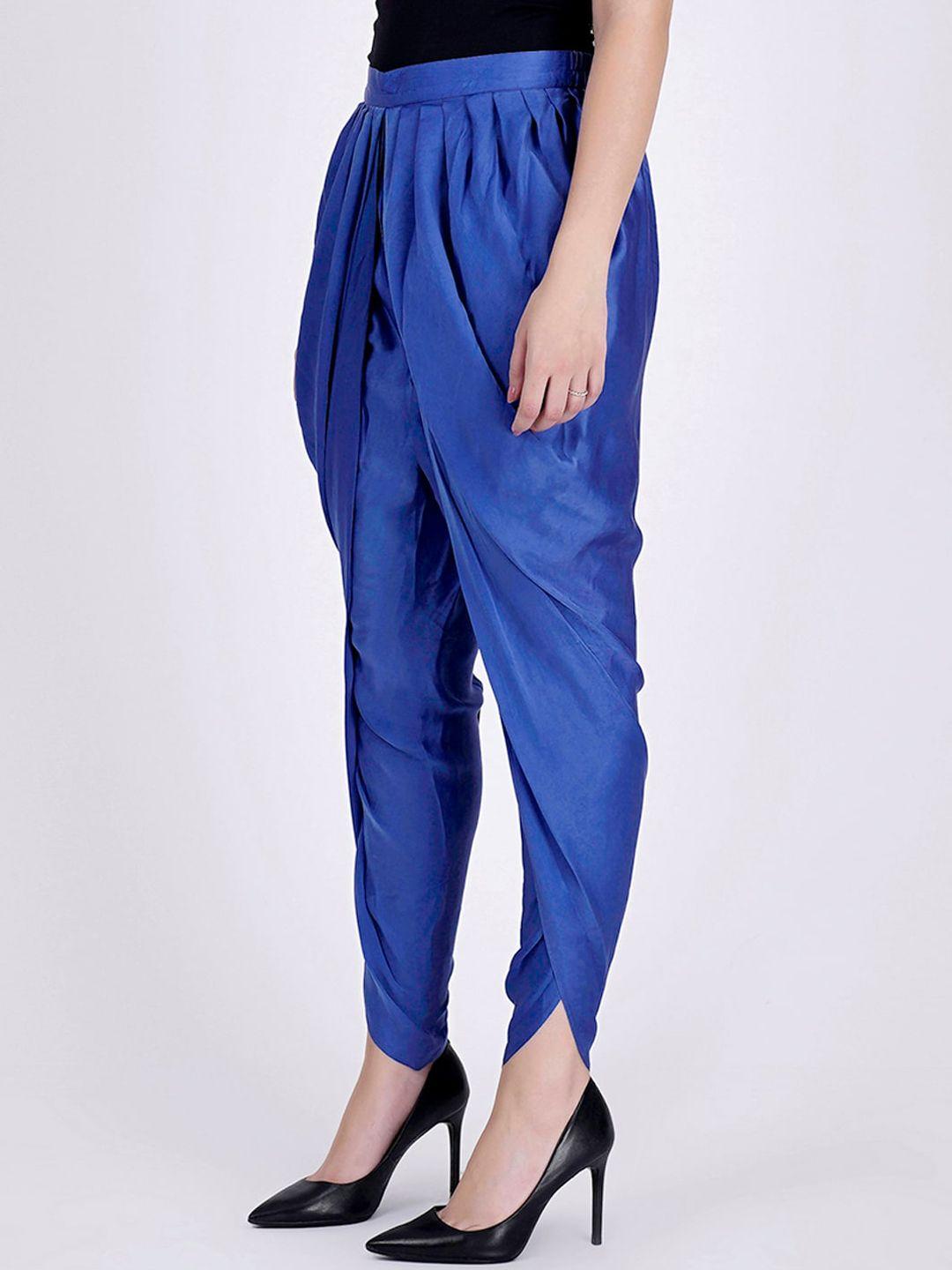 first resort by ramola bachchan women classic fit pleated tulip trousers