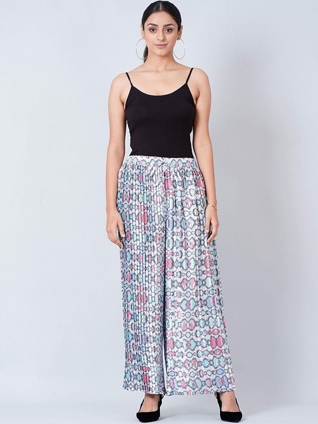 first resort by ramola bachchan women floral printed relaxed trousers