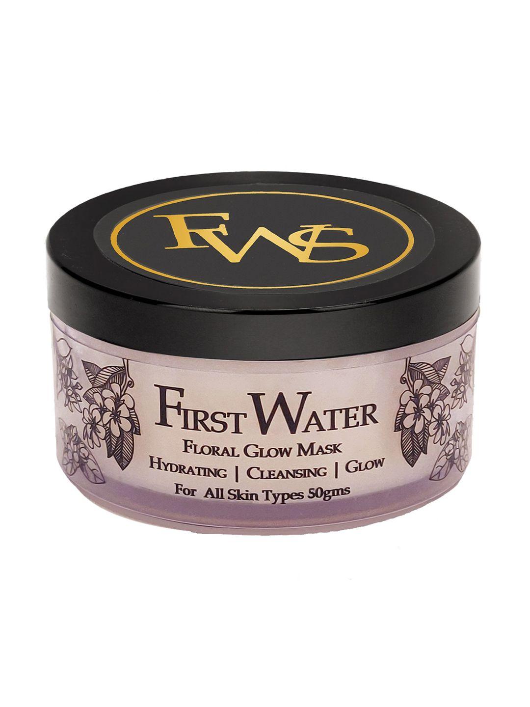 first water floral glow face mask - hydrating - vegan - 50 g