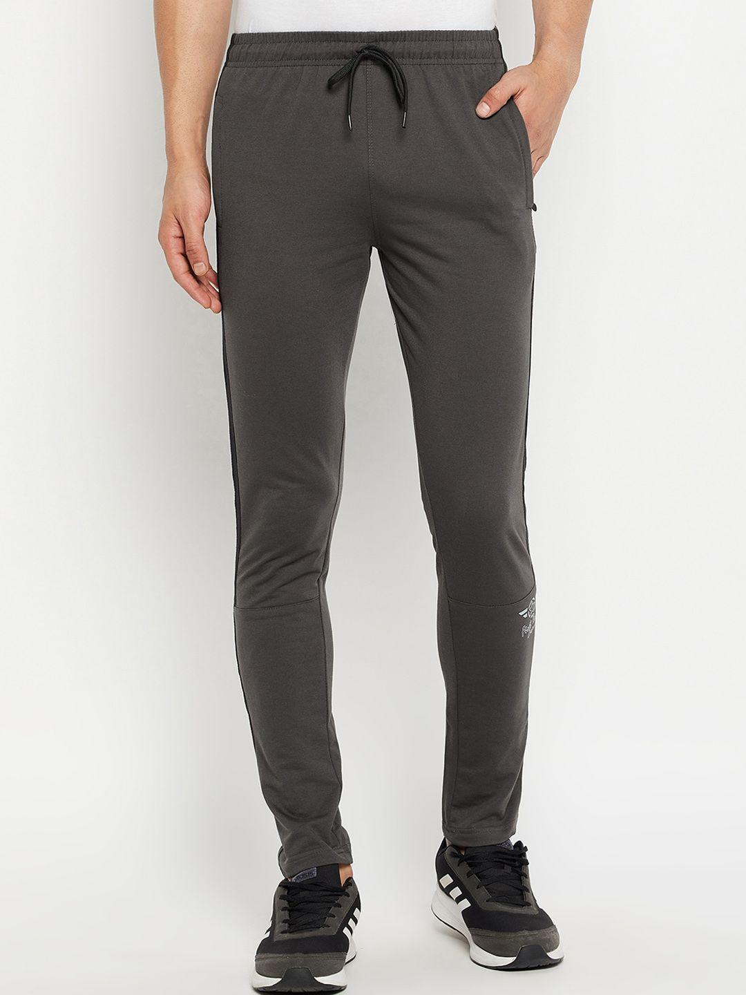 firstkrush men grey solid cotton track pants