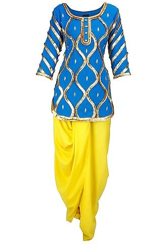 fish jaal kurti with dhoti