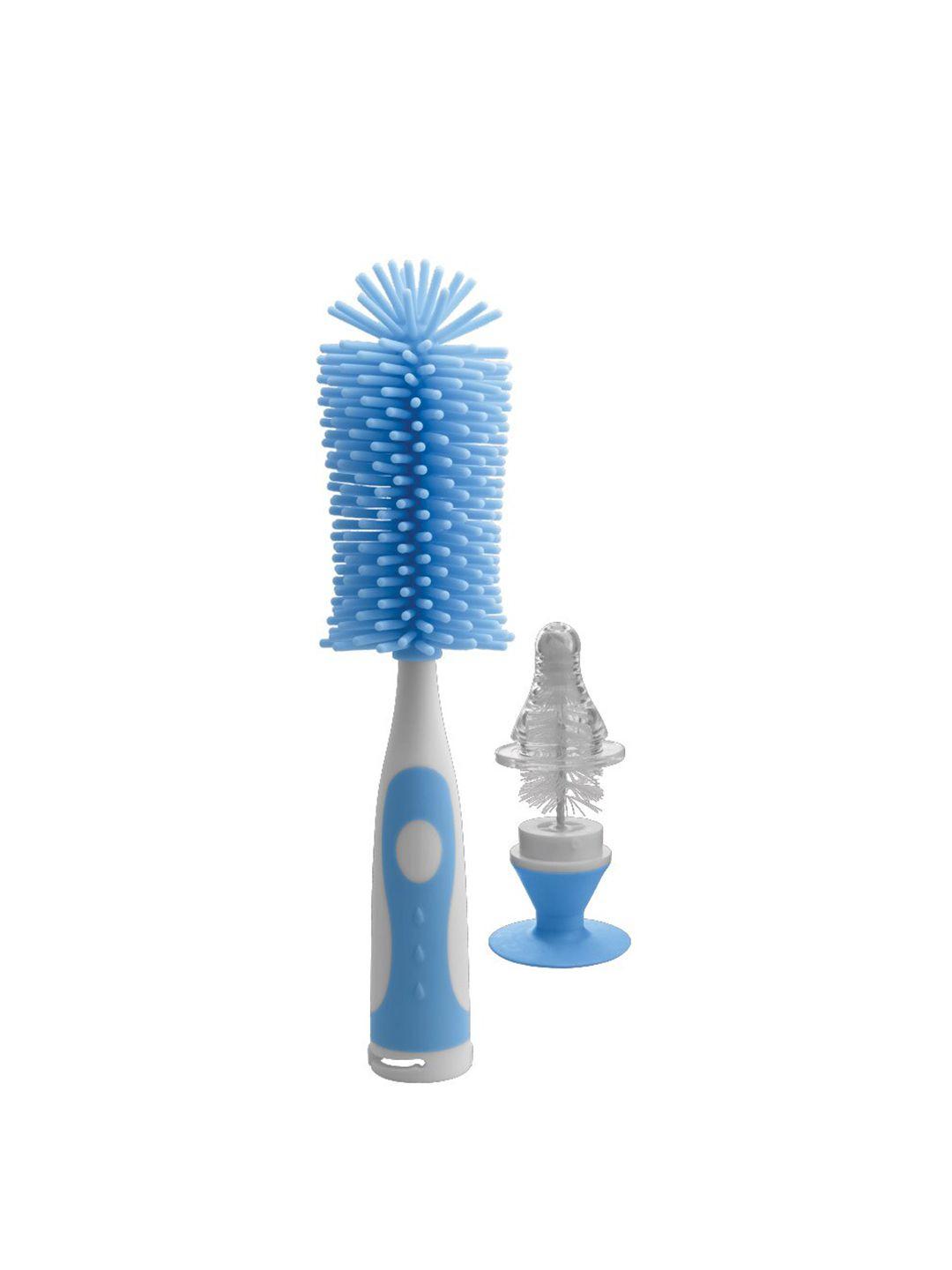 fisher-price blue silicone bottle brush set for baby feeding bottle and nipple