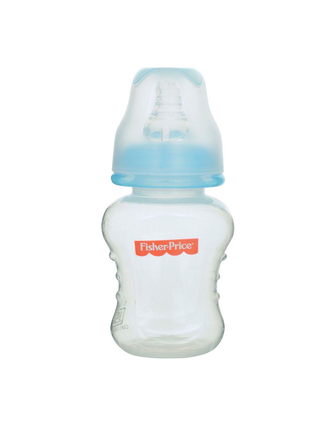 fisher-price infants blue regular bpa free neck feeding bottle - 120 ml