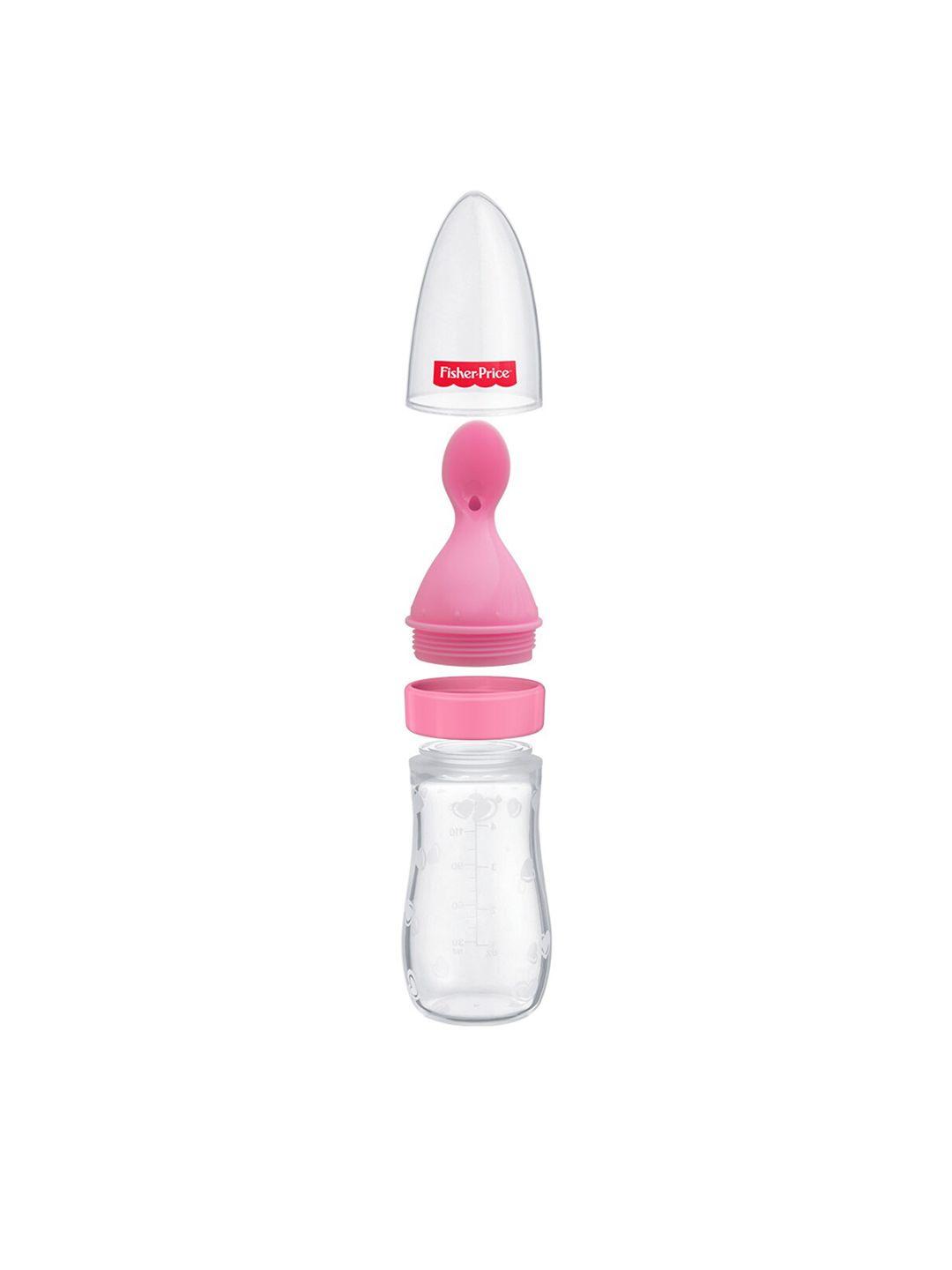 fisher-price kids pink squeezy silicone food feeder 125ml