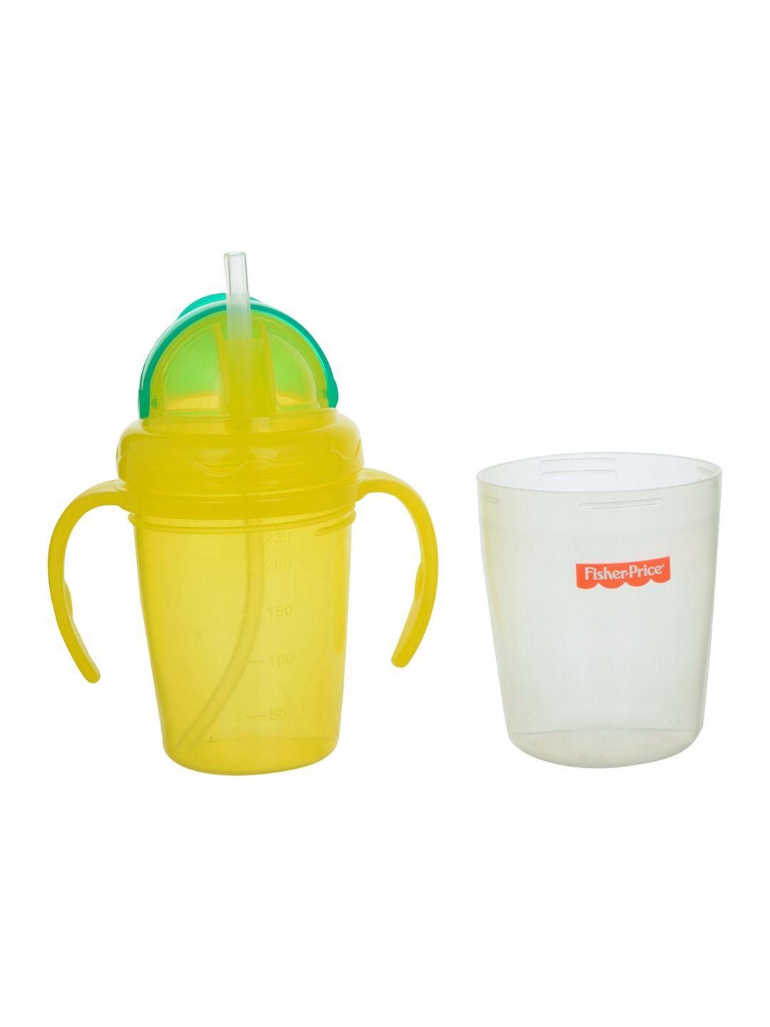 fisher-price yellow double wall baby sipper with training cup
