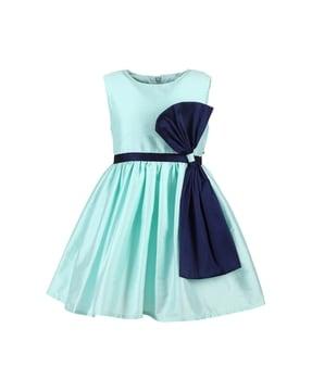 fit & flare dress with bow