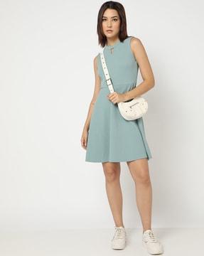 fit & flare dress with cut-outs