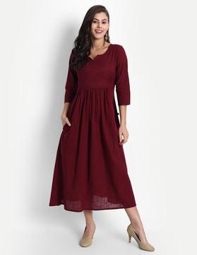 fit & flare dress with insert pocket