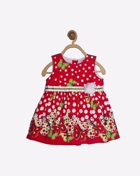 fit & flare novelty print frock