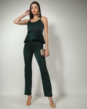 fit & flare satin pants