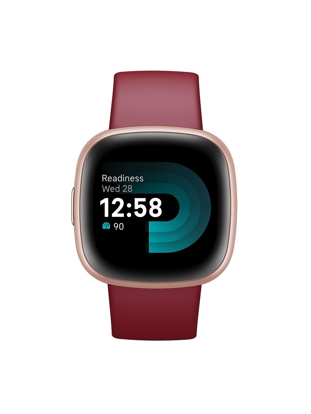 fitbit versa 4 fitness watch with daily readiness score + call + google assist.