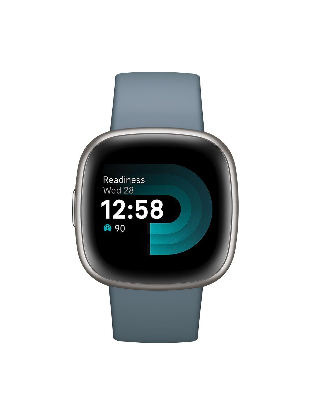 fitbit versa 4 fitness watch with daily readiness score + call + google asst.