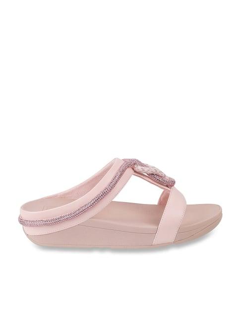 fitflop women's pink casual wedges