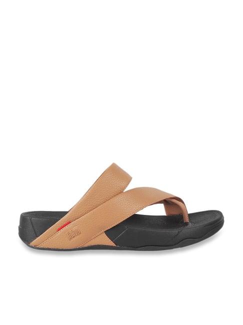 fitflop men's tan toe ring sandals