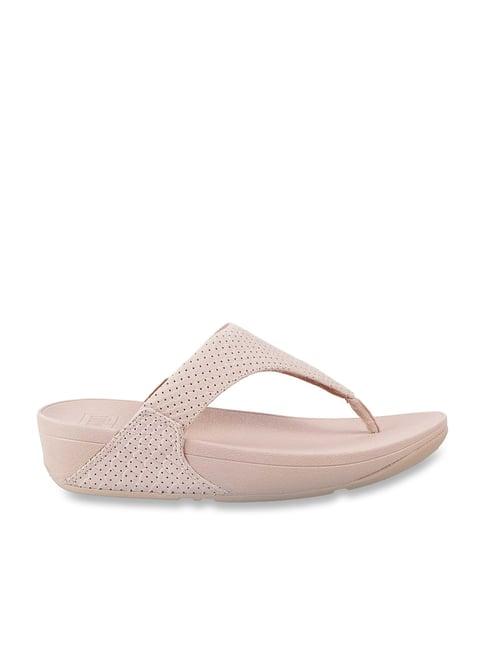 fitflop women's peach thong wedges