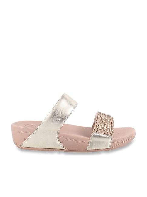 fitflop women's rose gold casual wedges