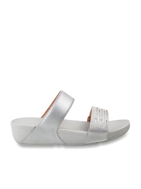 fitflop women's silver casual wedges