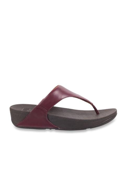 fitflop women's wine thong wedges
